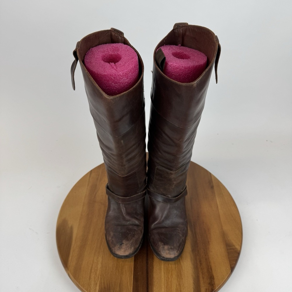 Womens Golden Goose Charlye Brown Leather Tall Knee High Riding Boots Size EU 38 - Picture 7 of 10